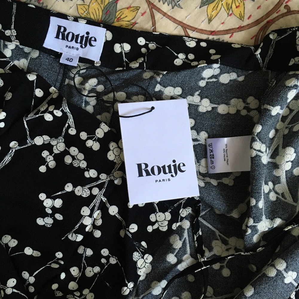 NWT Rouje GLORIA midi skirt, black, size 40